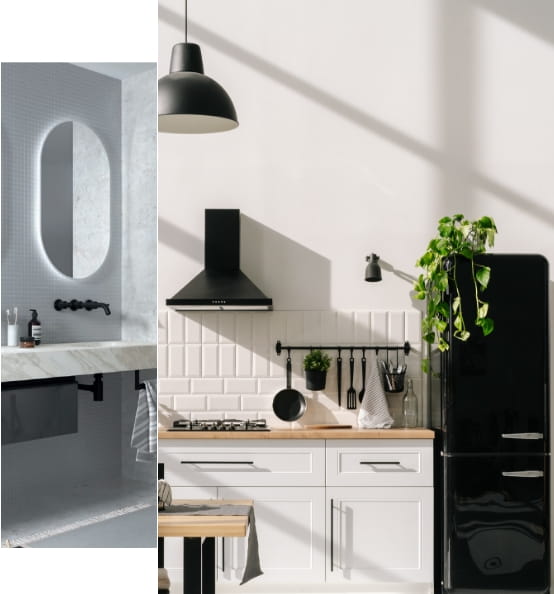 Cuisine et salle de bain